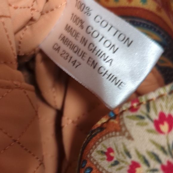 Talbots Purse Paisley faux Tortoise Shell handles & Beads - Picture 12 of 13